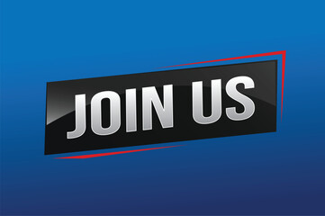 join us word concept vector illustration with modern futuristic 3d style for our team landing page template ui web mobile app poster banner flyer background gift card coupon label wallpaper

