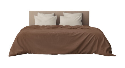 PNG brown bedding, transparent background