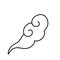 Vector illustration of monochrome chinese style clouds