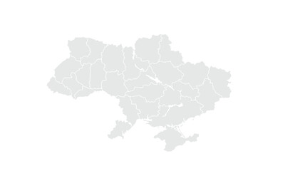 Ukraine map Grayscale,isolated on white background for website layouts,background,education, precise,customizable,Travel worldwide,map silhouette backdrop,earth geography, political,reports.