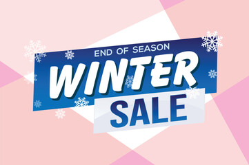 winter sale word text concept icon logo sign symbol vector note mega shopping style for use landing page, template, social media, web, mobile app, poster, banner, flyer, background, gift card, coupon
