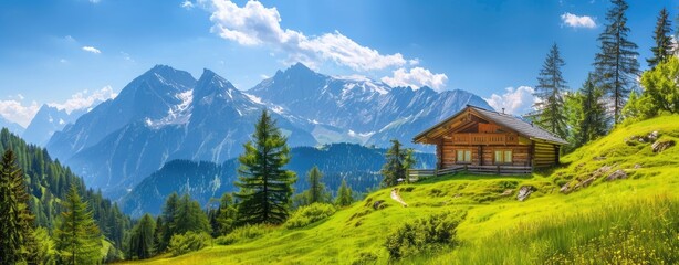 Cabin in the Alps with Mountain View