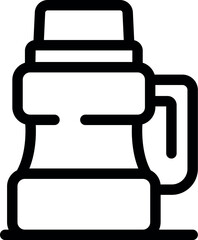 Line icon of a thermos, perfect for projects about camping or hiking