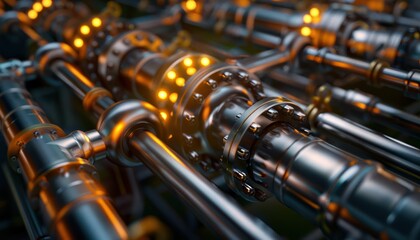 Naklejka premium Sustainable Manufacturing Protecting the Atmosphere from Plant Emissions, Innovative Technologies and Practices for a Greener Future