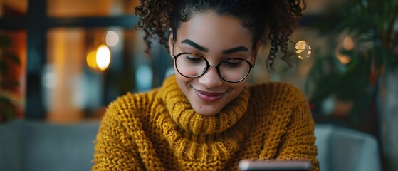 the excitement of a digital marketer seeing a campaign go viral, checking analytics on their phone. professional achievement