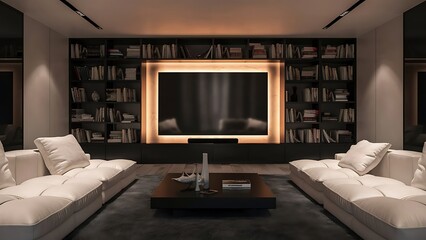 Modern Living Room with TV