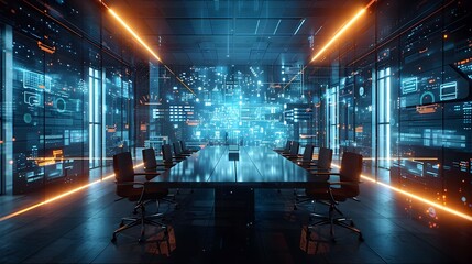 Futuristic Tech Driven Space with Digital Whiteboarding and Virtual Reality