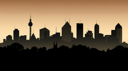 Fototapeta premium Silhouette chalk Sydney vector image