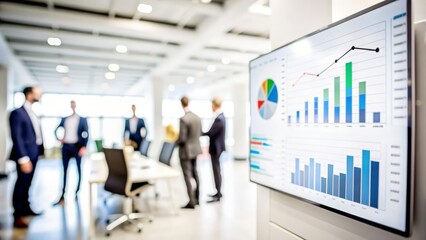 Modern Corporate Data Background with Key Metrics
