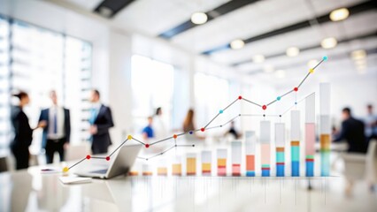 Corporate Performance Metrics Background with Data Analytics
