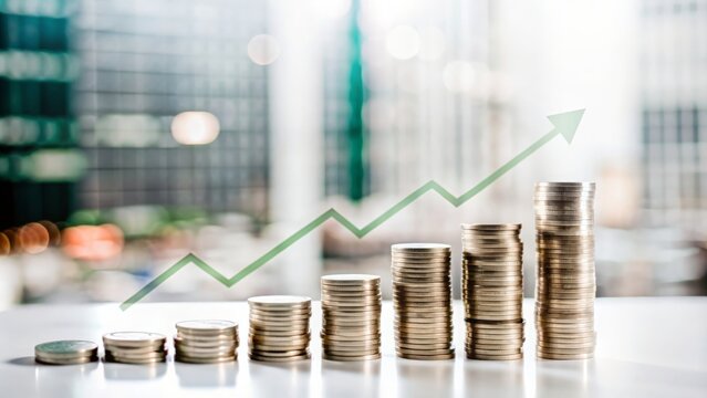 Financial Growth Background with Economic Indicators

