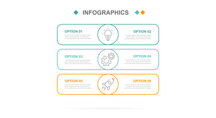 Thin linear infographics for business with icons consisting of 3 stages or options. It can be used in a presentation, on a website, chart, report