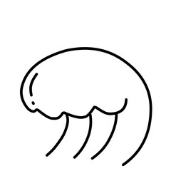 Cartoon line element, cute scribble, text sticker, Editable stroke. Comic vector illustration