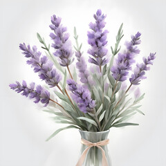 Obraz premium Delicate Lavender Bouquet - Fragrant Purple Flowers in Bloom (Royalty-Free Image)