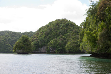 Palau landscape on a sunny autumn day