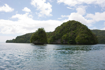 Palau landscape on a sunny autumn day