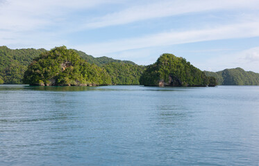 Palau landscape on a sunny autumn day