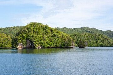 Palau landscape on a sunny autumn day