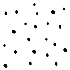 Black dot doodle seamless pattern creative circle trendy minimalist retro style geomatric art children on white background transparent texture for textile fabric paper print modern party polka shape