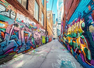 Fototapeta premium Airlie Beach, Australia, street art wall with graffiti