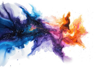 Obraz premium PNG Vibrant abstract cosmic color explosion