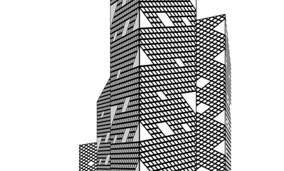 Abstract architecture vector 3d illustration