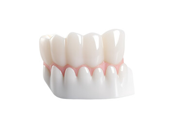A Close-Up View of a Perfect Porcelain Smile on a White or Clear Surface PNG Transparent Background