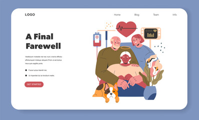 Euthanasia. Flat Vector Illustration