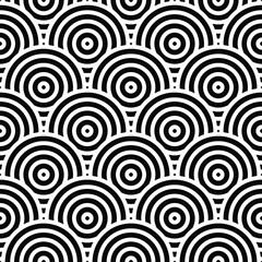 Japanese seamless pattern in oriental geometric traditional style. 3d ornament for lunar chinese new year decoration. black and white abstract asian vector creative motif. Vintage tiger.