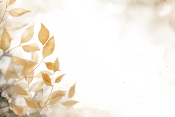 PNG Leaves watercolor background backgrounds painting plant.