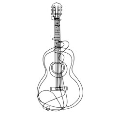 Fototapeta premium Guitar SVG vector transparent background PNG clipart