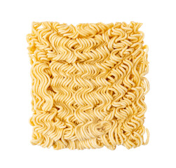 Raw Instant Noodles Isolated, Dry Ramen Noodle, Uncooked Korea Vermicelli, Fast Chinese Pasta