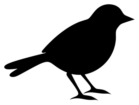 PNG Bird logo icon silhouette blackbird animal.
