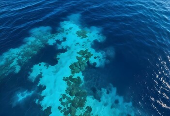 Fototapeta premium Beautiful beach scenery, high angle view of the sea