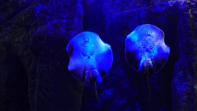 exotic fish Batomorphi in the water