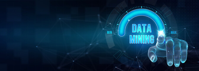 Obraz premium Data mining concept. Business, modern technology, internet and networking concept. 3d illustration