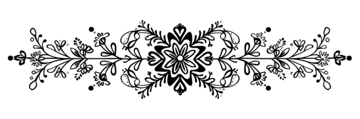 PNG Divider doodle lsnowmanly pattern white line.