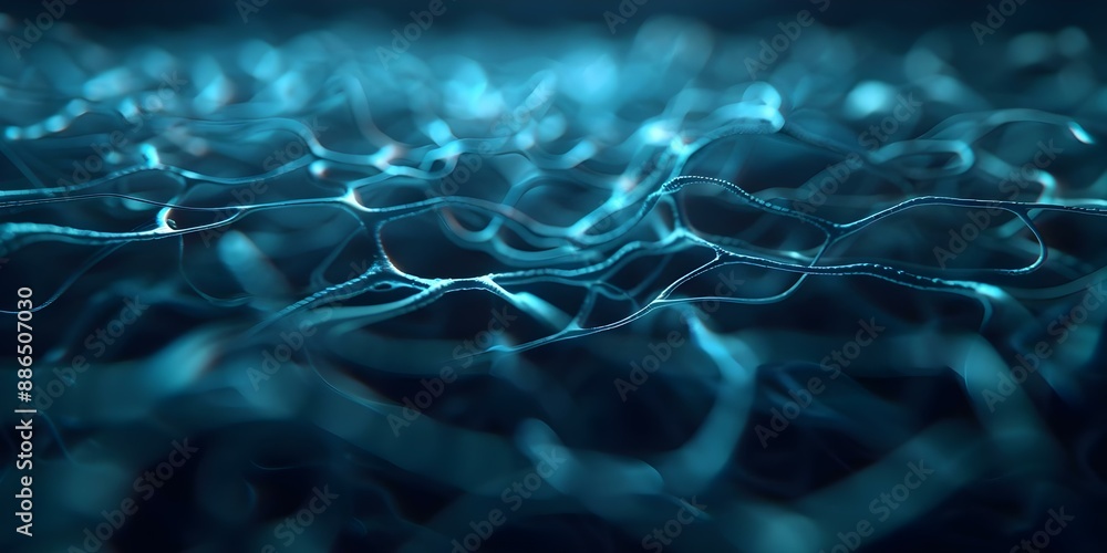 Poster neurotech-themed 4k loop background for brain visualization. concept neurotech, 4k loop, brain visua