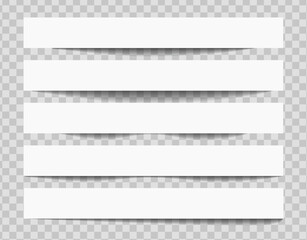 Realistic sticky notes isolated with real shadow on white background. Square sticky paper reminders with shadows.