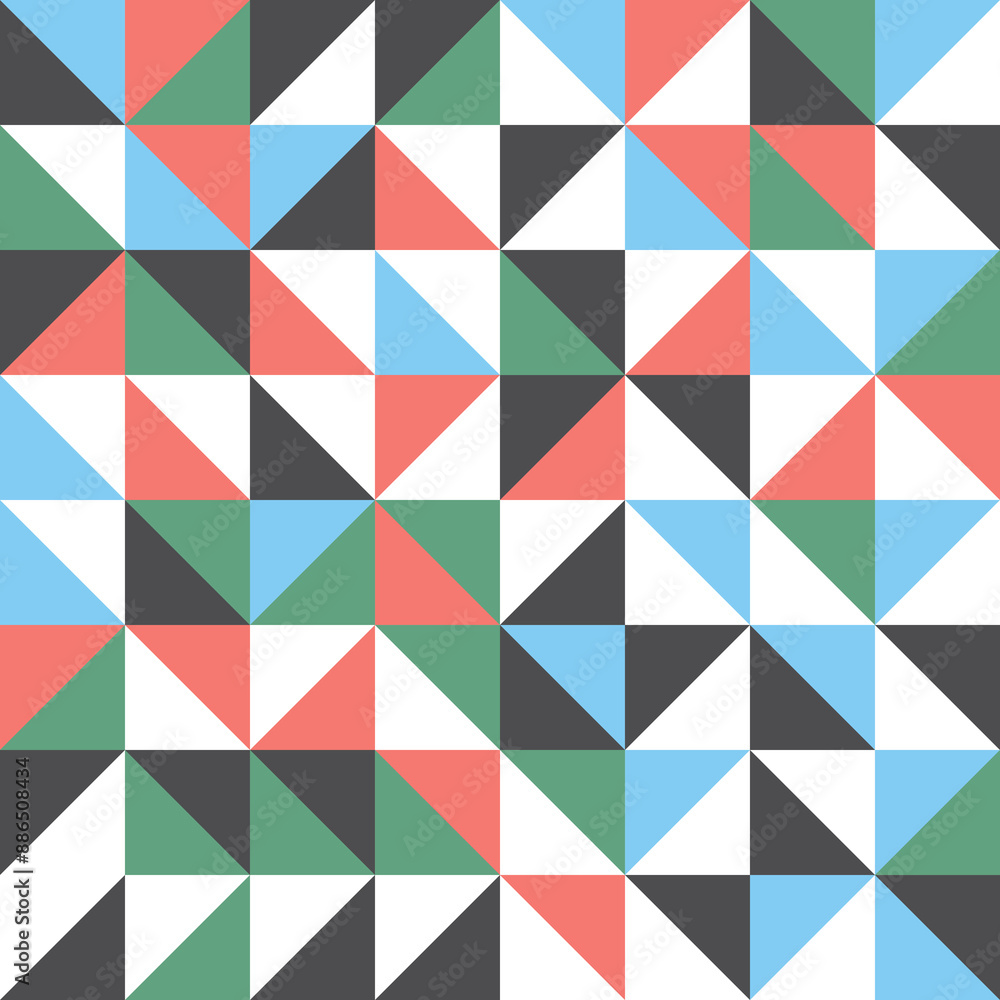 Aufkleber seamless geometric pattern. triangle pattern. scandinavian style. vector illustration
