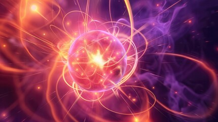 Diagram of atomic particle interactions in a plasma state