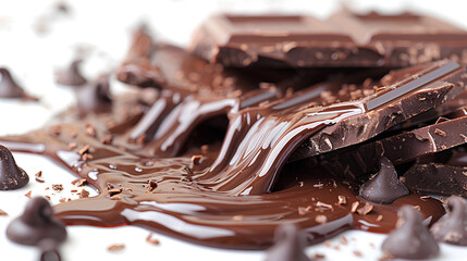 close up of chocolate melting