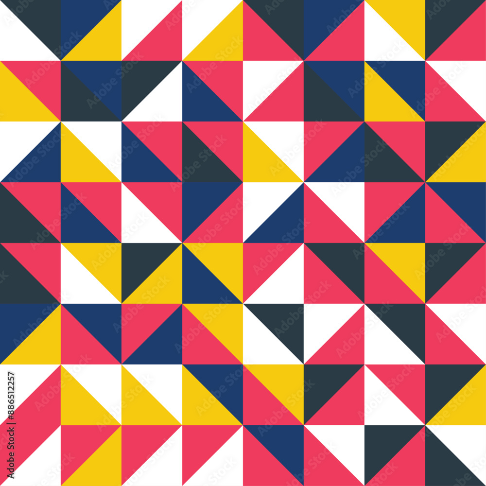 Aufkleber seamless geometric pattern. triangle pattern. scandinavian style. vector illustration
