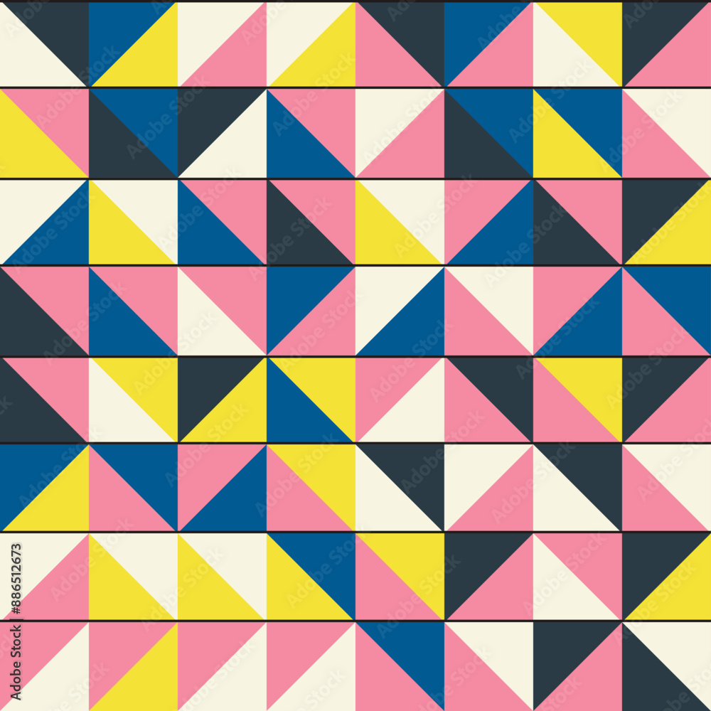 Aufkleber seamless geometric pattern. triangle pattern. scandinavian style. vector illustration