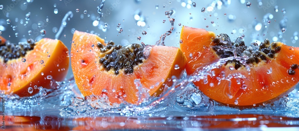 Poster Papaya Splash: A Refreshing Fruit Treat