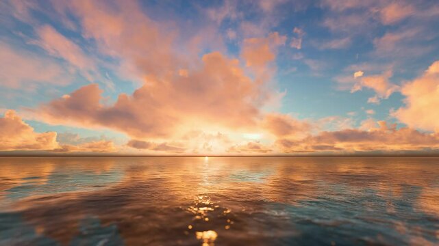 sunset over the lake