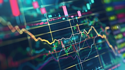 Conceptual image of a stock market line graph ascending sharply, illustrating bullish market sentiments, with each line segment representing different sectors of the economy.