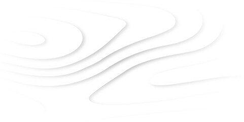 White wave. Abstract paper cut. Wavy banners. Color geometric form. Wave paper cut. Map line of topography. Map mockup