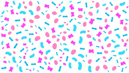 SEAMLESS HAND DRAWN DOODLE BLOB SHAPES PATTERN TEXTURE COLORFUL TEMPLATE ABSTRACT BACKGROUND TRENDY DESIGN VECTOR