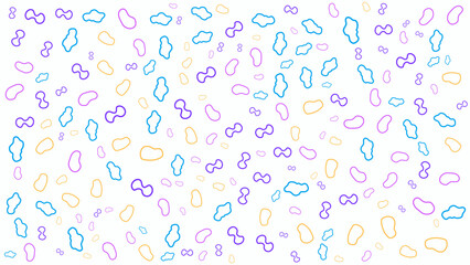 SEAMLESS HAND DRAWN DOODLE BLOB SHAPES PATTERN TEXTURE COLORFUL TEMPLATE ABSTRACT BACKGROUND TRENDY DESIGN VECTOR